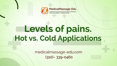 Levels of pains. hot vs cold application